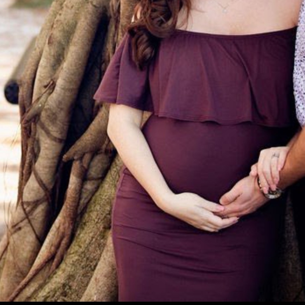 Pink blush maternity dress